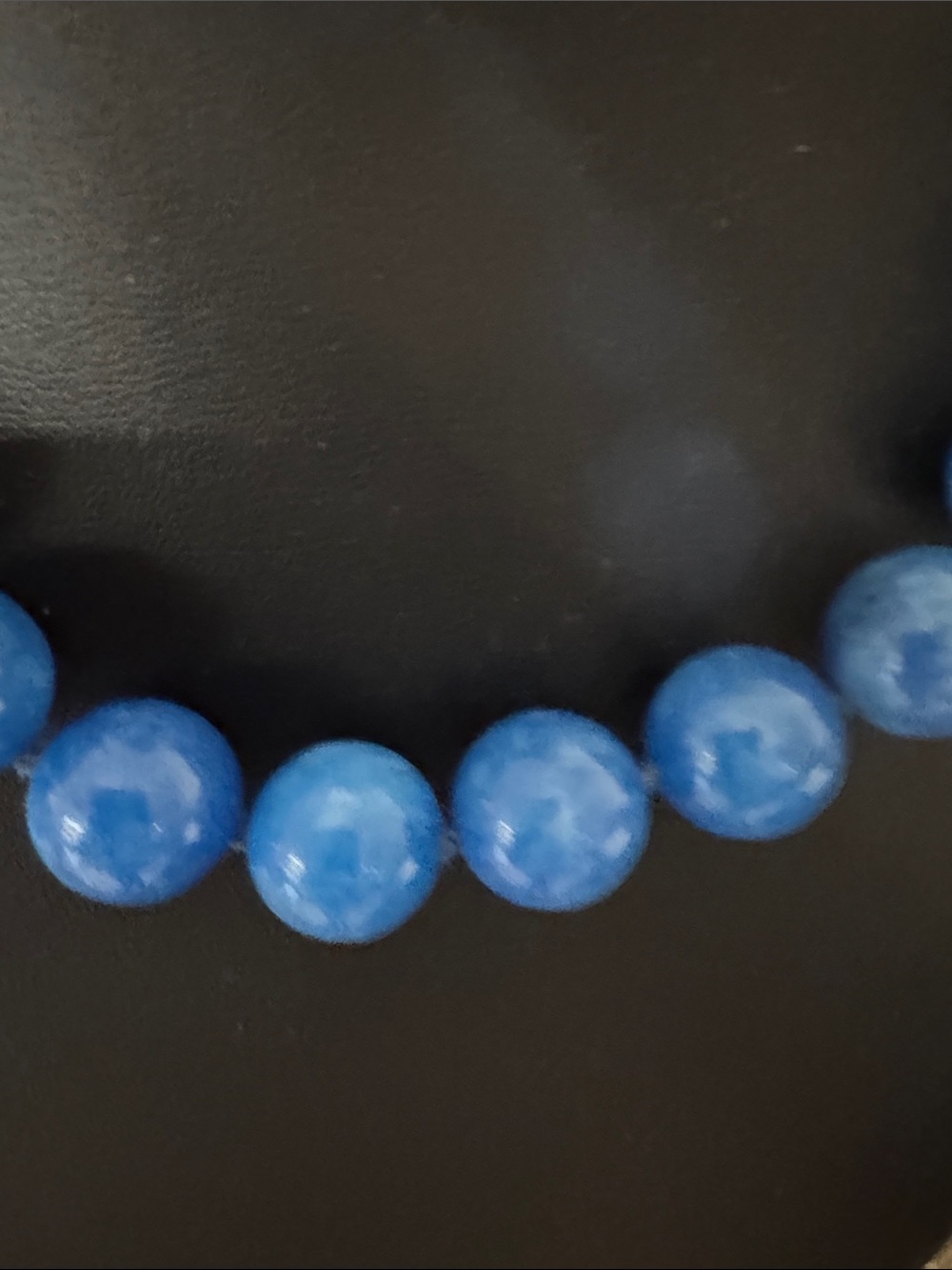 Blue Glass Beaded Necklace for Women - Timeless Elegance - Picture 3 of 6